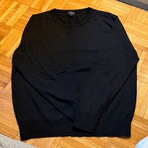 J. Crew Men's Elegant Black Crewneck Sweater